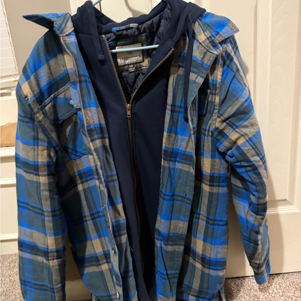 Legendary Whitetails Blue and Gray Plaid Jacket